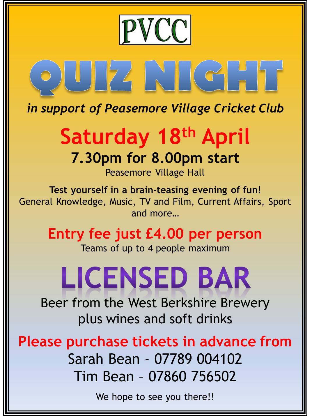 PVCC Quiz Night2015
